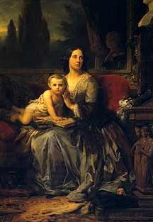 Leon Cogniet Portrait of Maria Brignole-Sale De Ferrari with her son China oil painting art